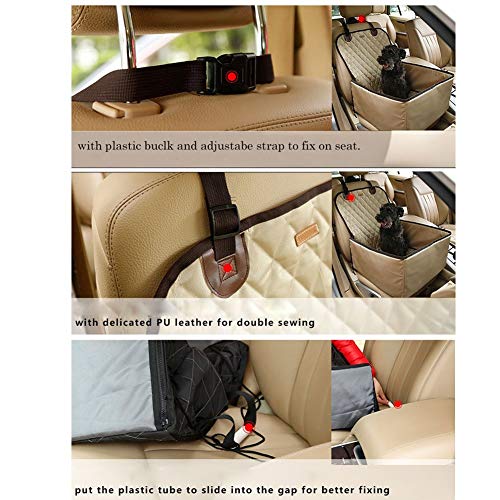 Pettom Pet Bucket Seat Cover Booster Seat 2 in 1 Deluxe Dog & Cat Front