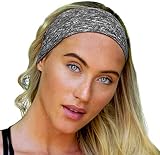 Yoga Headband: UNISEX Fitness Headbands For Women Girls & Men Head Band Sweatband for Running, Workout Gym Exercise. NO SLIP Sport Wrap Sweatbands & Sweat Wicking Athletic HeadWrap Bands Fit Over Hair