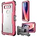 i-Blason LG V30 Case, [Heavy Duty Protection] [Clear Back] [Magma Series] Shock Reduction/Full Body Bumper Case with Built-in Screen Protector for LG V30/ V30 Plus /V30S 2017 (Pink)