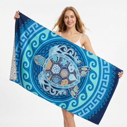 Zocipro Microfibre Beach Towel 180 x 90 cm – Anti-Draining XXL – Quick Drying, Ultralight and Portable, for Swimming Pool, Camping, Travel, Sports and Gym