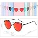 SOJOS Cat Eye Sunglasses for Women Fashion Designer Style Mirrored Lenses SJ1001 with Black/Red