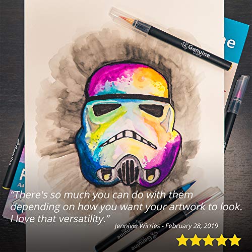 5 Watercolor+Brush+Pens+Genuine+Crafts