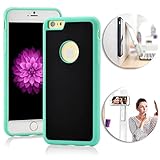 For iPhone 5S Case,Vandot Anti-Gravity Selfie Phone Case Cover Hands Nano-suction Technology Creative Magical Nano Sticky Anti-slip Protective Skin Shell for iPhone 5 5S SE-Black Green