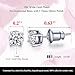 UMODE 18K White Gold Plated Cubic Zirconia Jewelry Set for Women-2 Carat CZ Solitaire Pendant Necklace and 2X0.5 Carat CZ Stud earrings
