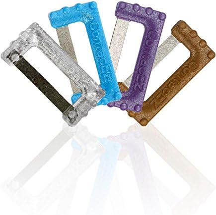 IPR Optional Interproximal Reduction Strip System for Orthodontist Us Made (Full Kit 4x8 piece (Brown, Cyan, Clear, Purple))