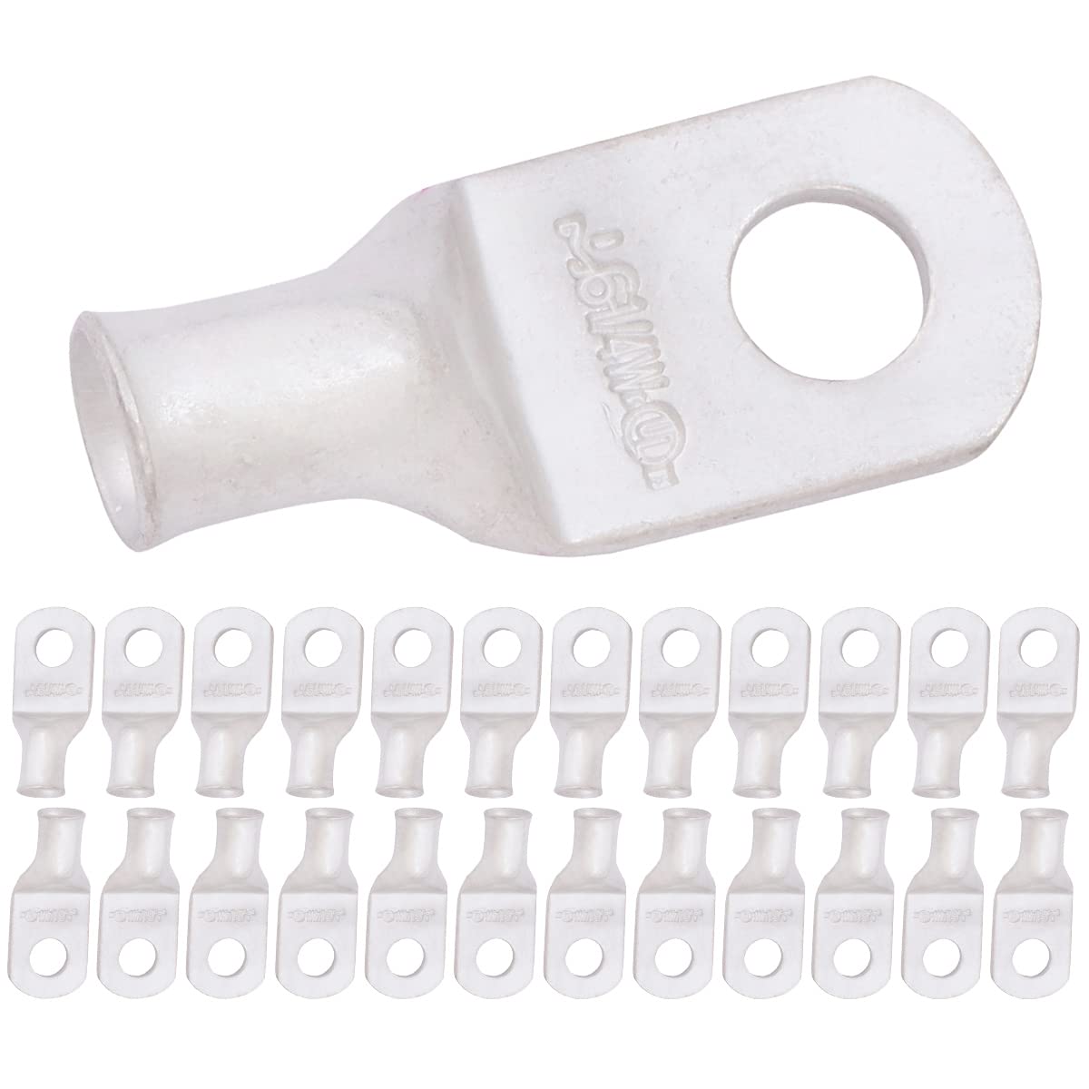 SELTERM 25pcs 6 AWG 1/4" Stud (Wide Pad) Marine