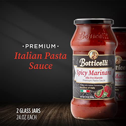 Spicy Marinara Premium Italian Pasta Sauce by Botticelli, 24oz Jars ...