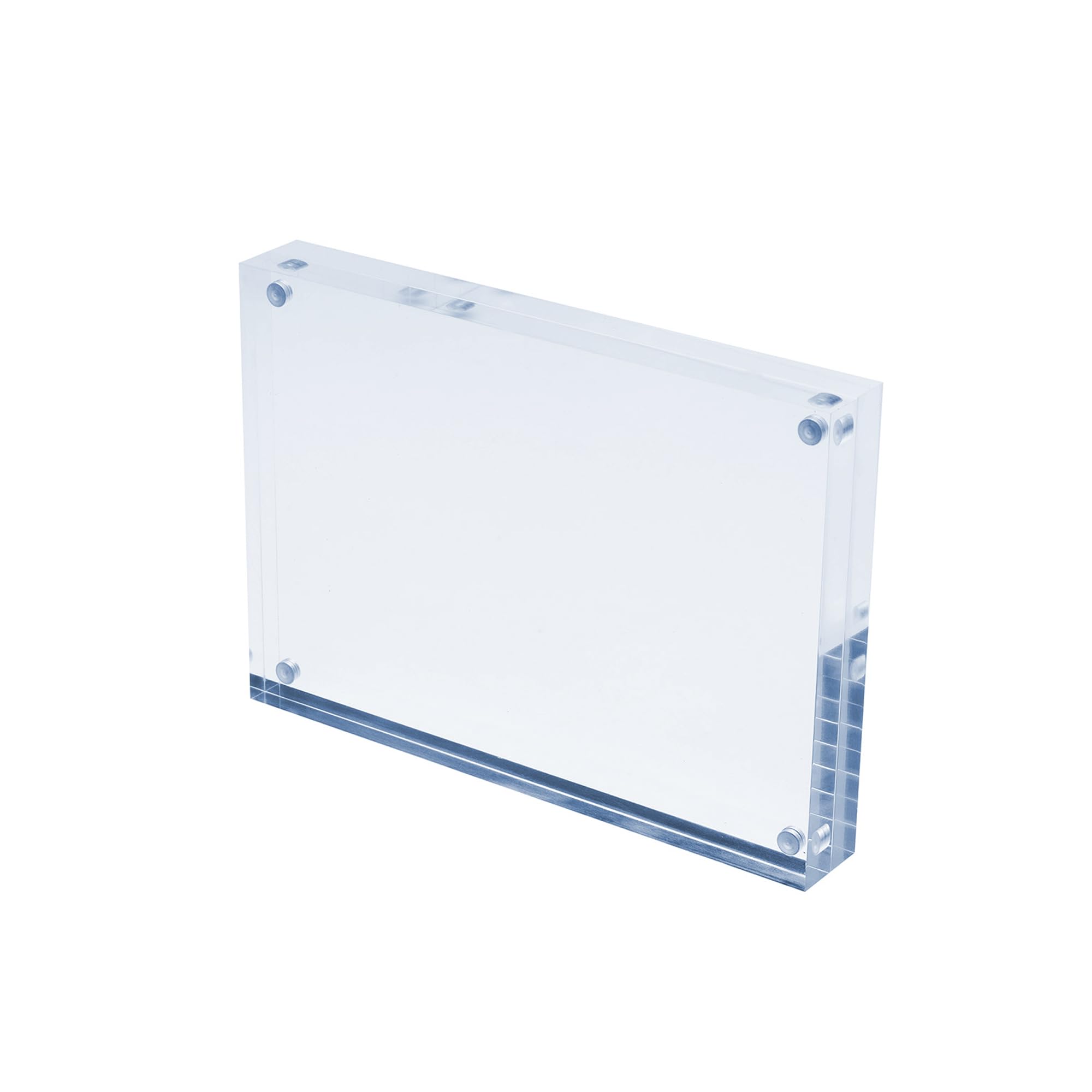 Deflecto 30mm A4 Magnetic Double Sided Acrylic Display Block Photo Frame, Clear, Transparent, Picture Display, (300 x 213 x 30mm)