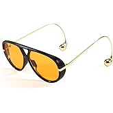 SODQW Oversized Aviator Sunglasses for Women With Earring Trendy Large Big XL Size 2026 Designer Ladies Shades