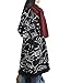 Minibee Women's Long Sleeve Dress Fashion Random Print Loose Tunics Tops with Pockets Style 5 Black