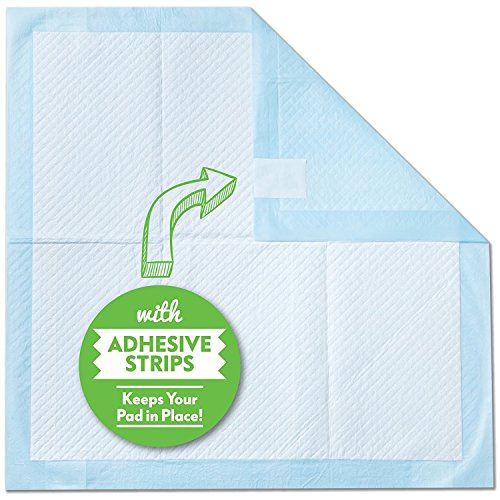 PetsWorld 300 Count-28x34 Heavy Absorbent Puppy Pads w/Adhesive Sticky Tapes