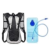 Vbiger Hydration Cycling Backpack, Black with Bladder, 5L+2L Water Bladder