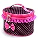 DZT1968® Handle Large Cosmetic Bag Travel Makeup Organizer Case Holder (Black)