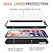 MYRIANN ZY699 Dual Layer Textured Ultra Slim Shock Absorbent PC 360 Full-Body Drop Resistant Protection with Tempered Glass Screen Protector for iPhone X - Black