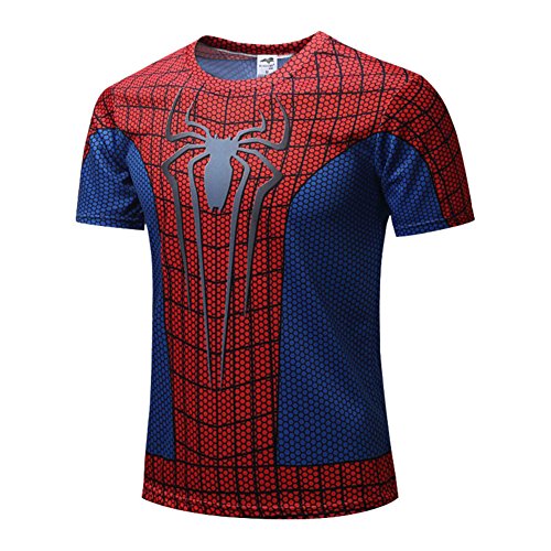 COOL Costume Men's Compression Sports Fitness Spider Mens Shirt M