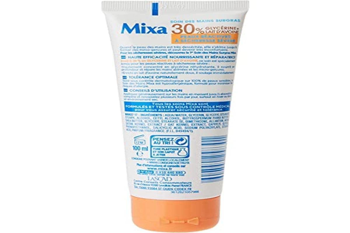 Mixa Intensive Dry Skin - Ultra-Moisturising Hand Care for Sensitive to Extremely Dry Skin - 100 ml