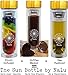 NALU SUN Tea Infuser Tumbler, Fruit Infusion Glass Bottle & Coffee Brewer - Stainless Steel 2-stage Filter/Strainer and No Plastic! 15.8 Ounces