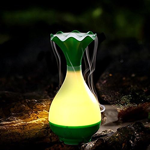 PIUPIUBottle Night Light Essential Oil Diffuser, Air Aroma Humidifier Ultrasonic Mist Maker Fogger for Bedroom Office Car Spa Yoga,5V 100ml USB (Green)