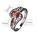 Junxin New Three 10KT Black Gold Wave Ring, Womans Wedding and engagement Cz Rings.