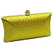 DMIX Womens Crystal Evening Clutch and Evening Bags with Sparkle Rhinestone Diamonds for Ladies Wedding Prom Evening Purse Yellow