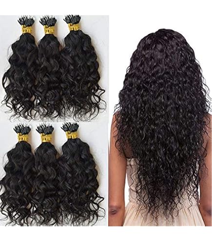 Amazon.com : Flat Tip In Hair Extensions Natural Wave  display picture 1