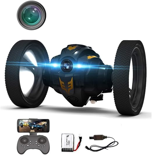 Ferngesteuertes Auto,RC Bounce Auto Mit Sprungfunktion Bis Zu 80 cm Mit Kamera 720P HD WiFi FPV