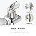 Eutuxia Shower Head Holder Bracket, Adjustable Universal Handheld Arm Mount - 360 Degrees Rotatable Chrome ABS Material - Easy to Install & Remove for Kids, Adults, Elders, Pets - Wall Mount Bracket