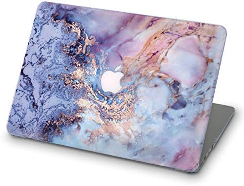 Durable MacBook Case Nature Texture Art Designed Protective Cover for MacBook Laptop Hard Case Classic Pink Blue Marble Store (12-inch (A1534 & MLHC2), Clear Bottom)