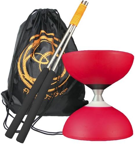 Mr Babache Finesse G4 Diabolo Red w/ Evolution 2 Bearing Axle, Henry's Aluminium Sticks & FT Bag by Mr Babache