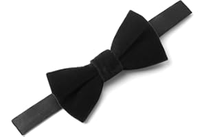 PACGOTH Pre-Tied Velvet Bow Ties for Toddlers - Solid, Adjustable Child Bow Ties With Gift Box