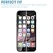 Glass Screen Protector for iPhone 7 and 6 (4.7”) Edge-to-Edge Perfect Fit Tempered Glass with Curved Edges Maximum Scratch Impact and drop protection 9H Strength Clear Ballistic Glass Black