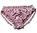 Yanglovele Women's Soft 100% Mulberry Silk Ruffles Briefs Underwear Low Waist