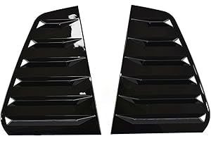 Compatible for Golf MK7 MK7.5 GTI R 2014-2019 Rear Outer Side Window Louvers Decorative Window Vent Spoiler Trim(Gloss Black)