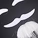 Tinksky Three-piece Halloween Costumes Self Adhesive Fake Eyebrows Beard Moustache Goatee Kit Facial Hair Cosplay Props Disguise Decoration For Masquerade Costume Party (White)