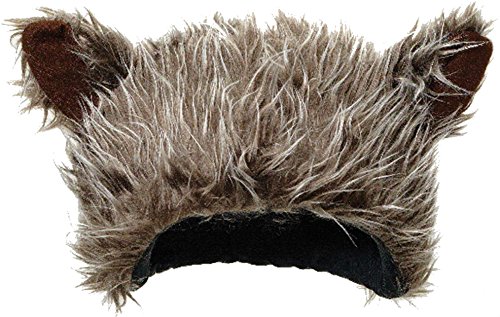 Adult Mens Womens Furry Wolf Hat Animal Costume Accessory