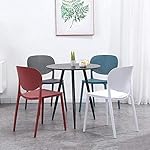QQXX-Plastic-Dining-Chair-Pack-2-Stackable-Leisure-Backrest-Chair-Modern-Home-Decoration-Restaurant-Kitchen-Bedroom-Living-Room-Color-Red