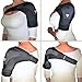 Shoulder Brace for Women & Men | Support for Torn Rotator Cuff & Other Shoulder Injury - Ac Joint, Dislocated, Separated, Frozen Shoulder | Neoprene Compression Wrap | by FIGHTECH (BLK, S-M)