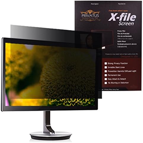 PRIVATUS Privacy Filter 28 inch Widescreen For Monitors [W 23 3/8 inch x H 14 5/8 inch (W 593.7mm x H 371.4mm)] Anti-Glare Privacy Screen, Anti-Spy, Anti-Scratch Protector Film for data (PF28W)