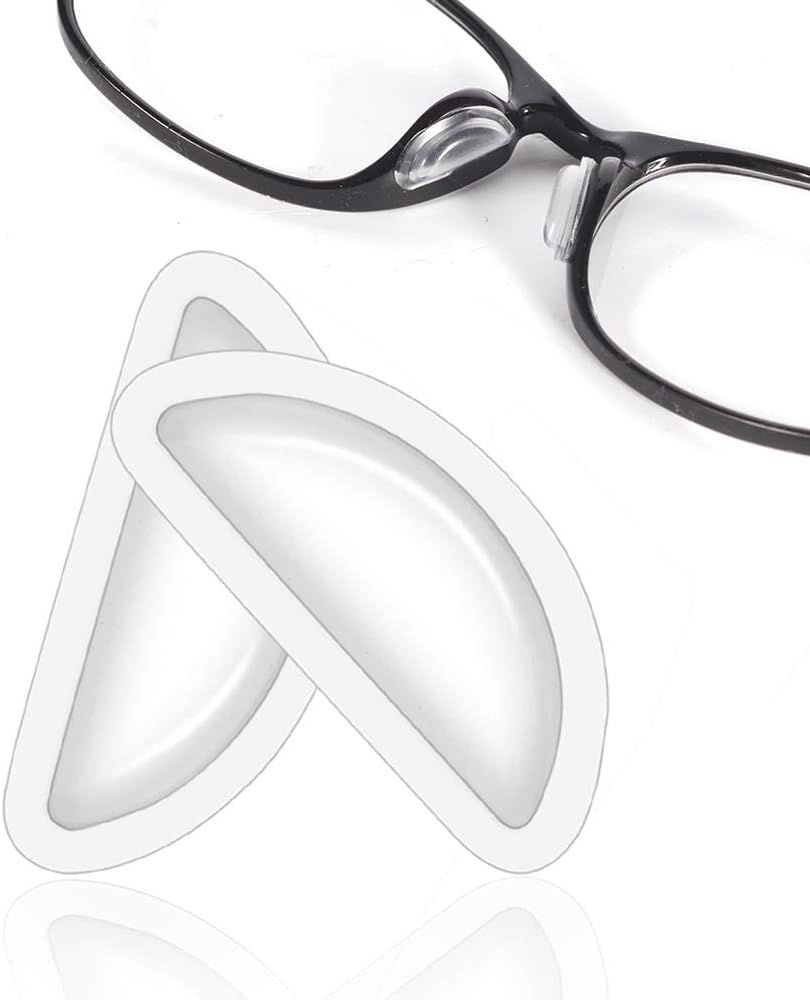 Eyeglass Nose Pads, 12 Pairs Adhesive Soft Silicone Air Chamber Glasses Nose Pads, 3