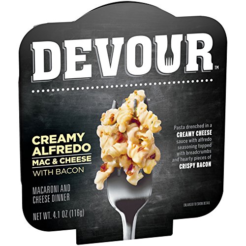 DEVOUR Creamy Alfredo Mac & Cheese with Bacon, 4.1 oz Bowl