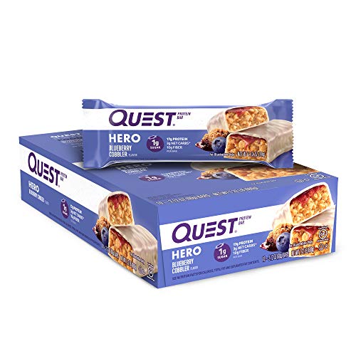 Quest Nutrition Blueberry Cobbler Hero Protein Bar, Low Carb, Gluten