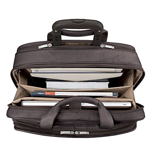 Solo New York Walker Leather Rolling Laptop Bag, Espresso Pricepulse