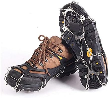 Amazon Co Jp アイゼン Citiyeh ステンレス製 スノースパイク10本爪 アウトドア 滑り止め 転倒防止 フリーサイズ 男女兼用 収納袋付き ブラック ホビー