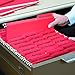 Smead FasTab Hanging File Folder, 1/3-Cut Built-in Tab, Letter Size, Red, 20 Count (64096)