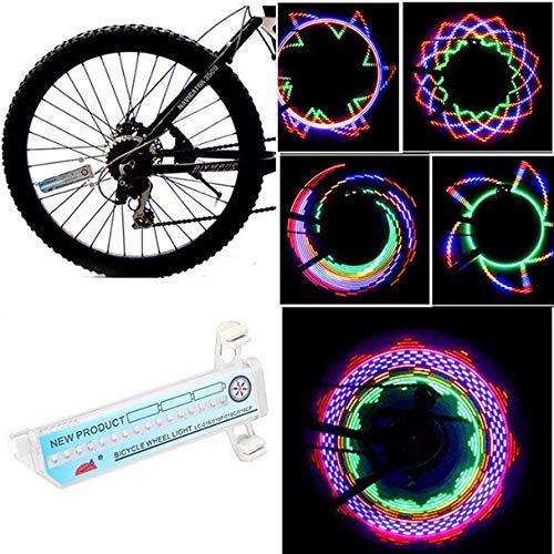 image for Glumes Bike Wheel Lights, LED Waterproof Bicycle Spoke Light 16-LED 30