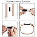 AK for Fitbit Alta Bands, Replacement Fitbit Bands for Fitbit Alta/Alta HR with Metal Clasp (#Rose Gold, Large)