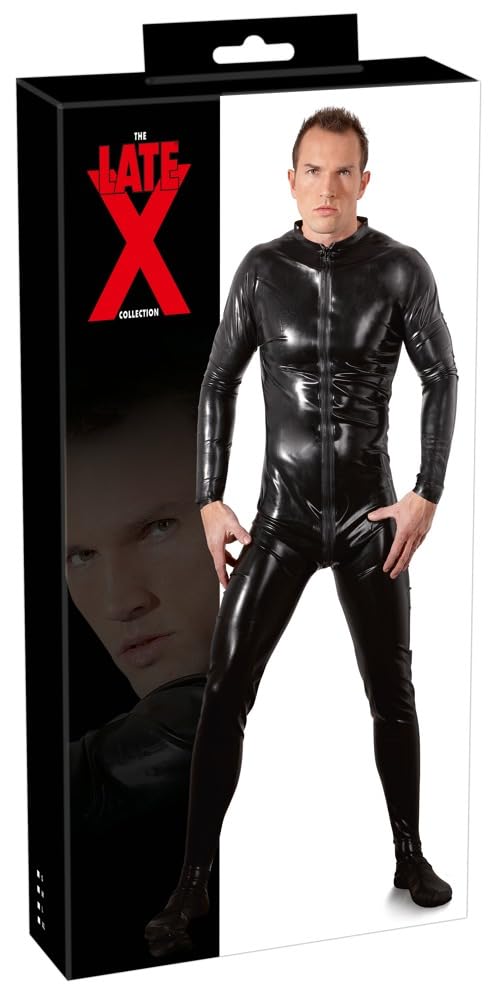 Late X Men's Latex Jumpsuit, Large