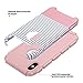ULAK Dual Layer Case for iPhone X, iPhone Xs Case, Slim Fit Hybrid Hard PC Shell Flexible Shock Absorbing TPU Skin Protective Grip Cover for Apple iPhone X/Xs 5.8 Inch, Rose Gold Minimal
