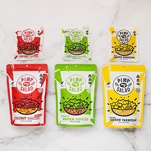 PIMP MY SALAD Vegan Cashew Parmesan Cheese Substitute | Keto, Gluten Free, Paleo, Dairy Free | Meal & Salad Toppings Made with Whole Food Ingredients | Value Pouch - Thumbnail 7