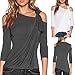 KESEE Clearance ☀ Women's Casual Cold Off Shoulder Top Blouse Hollow Out Shirts Corss Short Blouse